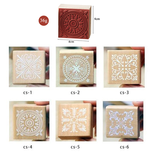 Tự Làm Nhiều Loại Vintage Ren Hoa Mẫu Vuông Bằng Gỗ Cao Su Lnk Stamp - Product Image 2