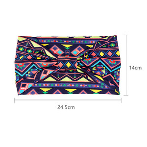 <span class=keywords><strong>Bandeau</strong></span> de <span class=keywords><strong>sport</strong></span> élastique extra large imprimé, élastique à <span class=keywords><strong>cheveux</strong></span> absorbant la transpiration, <span class=keywords><strong>bandeau</strong></span> de yoga - Product Image 4