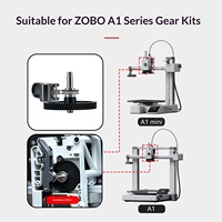 Suku Cadang Printer 3D Kit Roda Gigi Ekstruder Perakitan Roda Gigi Ekstruder Pengganti Suku Cadang Cocok untuk Printer 3D FDM Bambu Lab A1 Mini