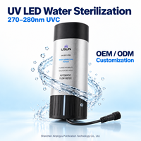 Système de purification d'eau compact 158 mm 24 V 160 mW 270-280 nm, traitement de l'eau, 7 LPM, machine à eau chaude instantanée, purificateur d'eau UVC LED