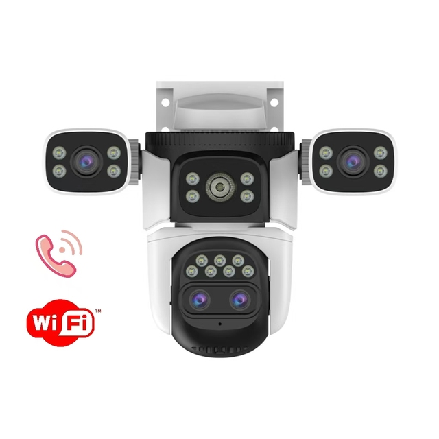 CS621ZS Smart IP66 Waterproof Security Camera Outdoor 4K Resolution Four-Lens Wireless ZOOM WiFi 4G SD Card Night Vision Cloud