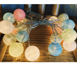 Colorful Holiday Room Decoration Cotton <strong>Ball</strong> Fairy <strong>String</strong> <strong>Lights</strong> USB Battery Powered Christmas Led Cotton <strong>Ball</strong> <strong>Lights</strong> - Product Image 2