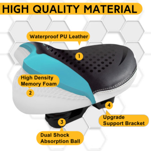 <span class=keywords><strong>Selle</strong></span> de vélo large et confortable <span class=keywords><strong>Selle</strong></span> de vélo surdimensionnée pour VTT, vélo de route avec coussin doux pour femme - Product Image 5