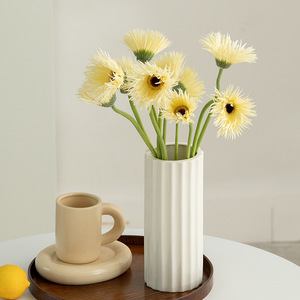 White Modern Minimalist Ceramic Vase With Hydroponic Function for Living Room <b>Dining</b> <b>Table</b> Dried Fresh Flower Display - Product Image 3