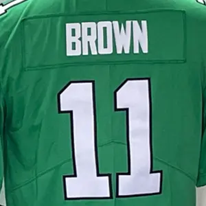 Wholesale Philadelphia American Football Wear Classic #11 BROWN Embroidered Jersey Hot Selling American Football Wear