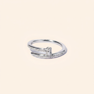 Minimalist 925 Sterling <b>Silver</b> Princess Cut Cubic Zircon Nail <b>Ring</b> for <b>Men</b> Daily Wear Wedding/Engagement Wholesale Lot Supply - Product Image 1