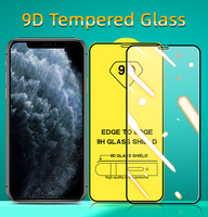 Protection d'Écran en Verre 9D pour iPhone, Protecteurs d'Écran en Verre Trempé 9H, Protecteurs en Verre pour Téléphone Portable