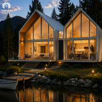 Maison Conteneur Préfabriquée de Luxe Moderne en Forme de Triangle (20FT/40FT) pour Vacances et Hôtels de Charme, Installation Facile