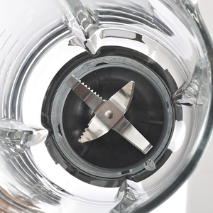 ลูกบิดพร้อมขวดแก้วไฟ LED สีน้ำเงินความจุ1.8L พร้อมฟังก์ชั่นการปั่นน้ำผลไม้ปั่นน้ำแข็งปั่น - Product Image 6