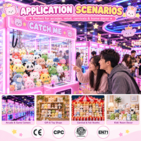 Assortiment de jouets en peluche pour machines de jeu à grue, prix de récompense pour salles d'arcade, styles variés pour événements pour enfants, achat en gros