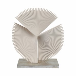 Scultura Astratta in Resina Oggetto Decorativo Moderno per Soggiorno Ufficio Esposizione su Scaffale Pezzo d'Arte Contemporanea - Product Image 1