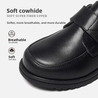 Nouvelle Arrivée Chaussures en Cuir Véritable pour Garçons, Semelle Souple, Noir Uni, Style Performance, pour Enfants Plus Âgés, Étudiants, Tenue Habillée
