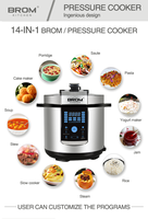 Cuisinière à pression électrique programmable automatique 16-en-1 en acier inoxydable 6L avec écran LED, directement de l'usine