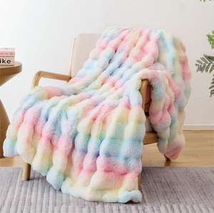 Coperta in pelliccia sintetica in pile di coniglio per il letto coperta morbida e morbida per il divano coperta soffice coperta decorativa e regalo in grado - Product Image 1