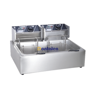 Dontalen 6L*2 Commercial Stainless Steel Eco-friendly Potato <strong>Chips</strong> Chicken Frying Machine Electric Deep <strong>Fryers</strong> CE Industrial - Product Image 3