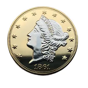 Moneda otomana de metal personalizada, sublimación en blanco, dos tonos
