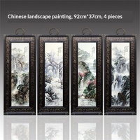 Ubin Dinding Porselen Modern Huanai Jingdezhen Tebal 8mm, Finishing Matte, Tekstur Bunga dan Tanaman, Tahan Aus untuk Penggunaan Interior