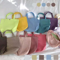 Sac fourre-tout en coton avec logo imprimé personnalisé, sac d'épicerie en toile recyclable de petite taille