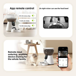 Smart Pet Food Water Feeder Combo Set With 4L HD <b>Camera</b> Pet Feeder and 3L Stainless Cat Water Fountain - Product Image 2