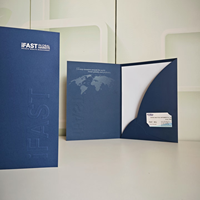 Carpeta de Presentación de Papel Blanco Tamaño A4 al por Mayor, Carpeta con Logotipo Personalizado, Laminación Mate, para Oficina y Pequeñas Empresas