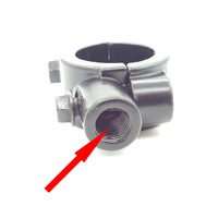 1 support de fixation 22 mm/10 mm pour rétroviseur de moto, adaptateur de guidon pour Honda
