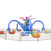 Manège Polyp Ride pour 40 personnes, 5 bras, 20 cabines, grand équipement d'amusement extérieur, certifié CE ISO, pour fêtes foraines et carnavals