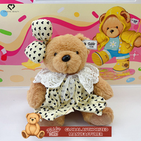 Peluche Teddy ISLAND Animal Crossing, ours avec robe à volants détachable, super douce, rembourrée en coton PP, officielle, sous licence, objet de collection