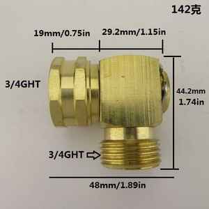 Raccord coudé pivotant à 90 degrés en laiton massif pour <span class=keywords><strong>tuyau</strong></span> d'arrosage Protecteur de <span class=keywords><strong>tuyau</strong></span> d'arrosage - Product Image 4