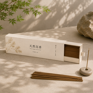 Custom Logo Luxury Long Rectangular Drawer Paper Box for Natural Agarwood Incense <b>Stick</b> Packaging Gift Box with Gold Stamping - Product Image 2