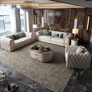 High-End italienische Leders ofa garnitur Möbel designs Luxus Chesterfield Schnitts ofa Moderne Lounge Couch Wohnzimmer Sofas