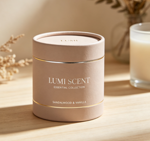 Custom Scented Candle Paper Tube Packaging Luxury Cardboard Box With Gold <b>Foil</b> Logo Recyclable Household Product - Product Image 3