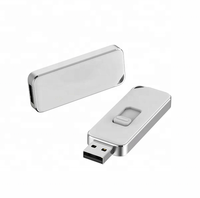 Logo Kustom USB 2.0/3.0 Kecepatan Tinggi Flash Drive Logam Geser Eksekutif Hadiah Bisnis Multi-Warna Portabel Garansi 1 Tahun