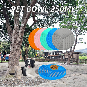 Cuenco para mascotas antiasfixia de silicona de 250ml para perros y gatos, ecológico y elegante con características de seguridad automáticas para uso en exteriores - Product Image 3