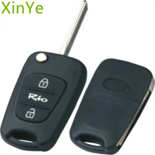 XinYe Best Price 3 Button Remote Car Key Case Shell With Key Blade For Kia Rio