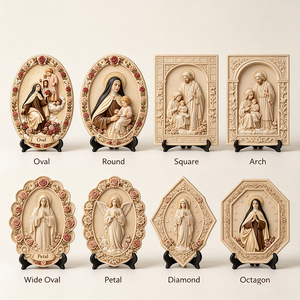 Artigianato in Resina, Placca in Rilievo 3D Art Déco Santa Teresa Piccolo Fiore, Decorazione da Parete per Casa, Regalo, Chiesa Cattolica, Ingrosso OEM - Product Image 1