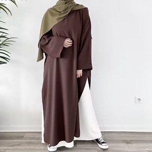 R-442 2025 yeni mütevazı rahat Abaya tasarımları ucuz geleneksel müslüman islami elbise 2 adet Set Dubai esinlenerek - Product Image 1