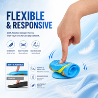Semelles intérieures en gel confortables et anti-odeur, sur mesure, résistantes aux chocs, avec soutien de la voûte plantaire, pour hommes et femmes, taille ajustable, vente en gros