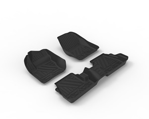Tapis de sol de voiture toutes saisons en TPE Autobo pour <span class=keywords><strong>Ford</strong></span> Escort berline compacte 2015-2020, ensemble complet, 100% imperméables, faciles à nettoyer - Product Image 2