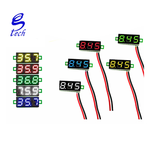 Mini voltmètre numérique DC, affichage LED de 0,28 pouces, 3,5-30V, voltmètre à deux fils avec lecture réglable - Product Image 1
