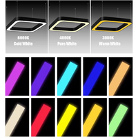 Suspension LED annulaire sur mesure 400-1200mm CCT 3000K-6000K de qualité commerciale pour hall d'hôtel et projets de bureaux