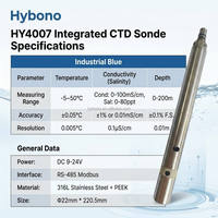 Sonde numérique multiparamètre de qualité de l'eau HY4007, capteur CTD haute précision avec profondeur de 0 à 200 m pour puits profonds et recherche océanique