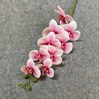 Orchidée artificielle Phalaenopsis 3D à 9 têtes, toucher réel, pour décoration de plafond de salle de mariage et aménagement photographique - Vente en gros