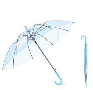 Dual Purpose <b>Automatic</b> Clear Long Handle Transparent Sun & Rain <b>Umbrella</b> With Custom Logo Great Corporate Giveaway - Product Image 1