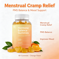 Équilibre Hormonal pour Femmes Flo & PMS – Bonbons Gommeux Ashwagandha Complexe Vitaminique – Soulagement des Crampes Menstruelles pour Adultes
