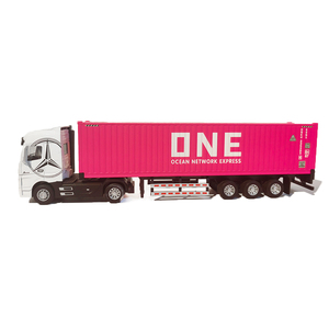 <span class=keywords><strong>BigWheel</strong></span> 1/50 Maßstab Metall Druckguss LKW-Modell Spielzeugauto Benz Kabine Rückziehfunktion Licht Sound AG13 Batterie Weiß/Rot/Gelb Ab 5 Jahren - Product Image 2
