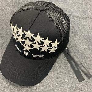 <span class=keywords><strong>Gorra</strong></span> de Béisbol Transpirable AMR con Bordado de Estrellas en Cuero, Ajustable, Estilo Trucker, Casual, Unisex, para Exteriores, Hip Hop - Product Image 4