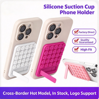 Support de téléphone à ventouse en silicone, adhérence forte, support horizontal pour bureau