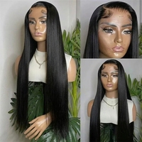 Perruque en cheveux humains indiens naturels avec dentelle frontale, perruques frontales HD sans colle 13x4, perruque lisse ou à ondulations profondes pour femmes noires