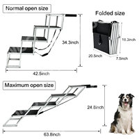 Rampe pliable en aluminium pour chien, idéale pour camion, extérieur, échelles réglables pour chien pour voiture, vente en gros