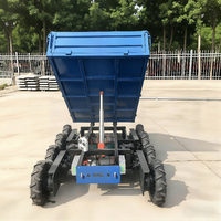 Nouveau mini-dumper électrique tout-terrain en acier, véhicule de transport sur chenilles autonome, garantie 3 ans pour l'agriculture et la restauration